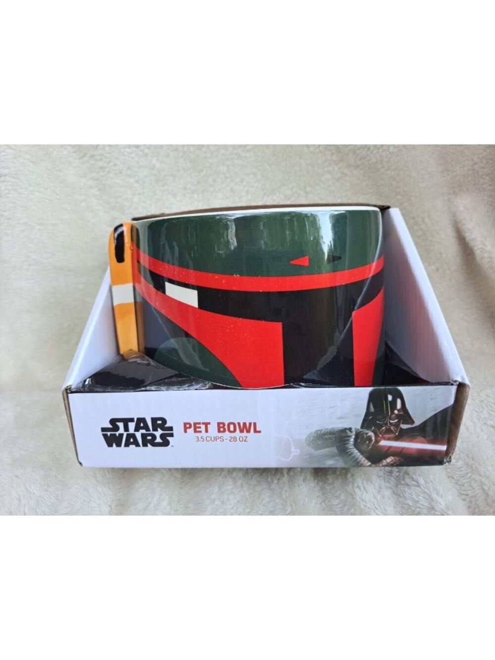 Star Wars Pet Bowl 3.5 Cups 28 Oz Darth Vader & Boba Fett Design Dishwasher Safe